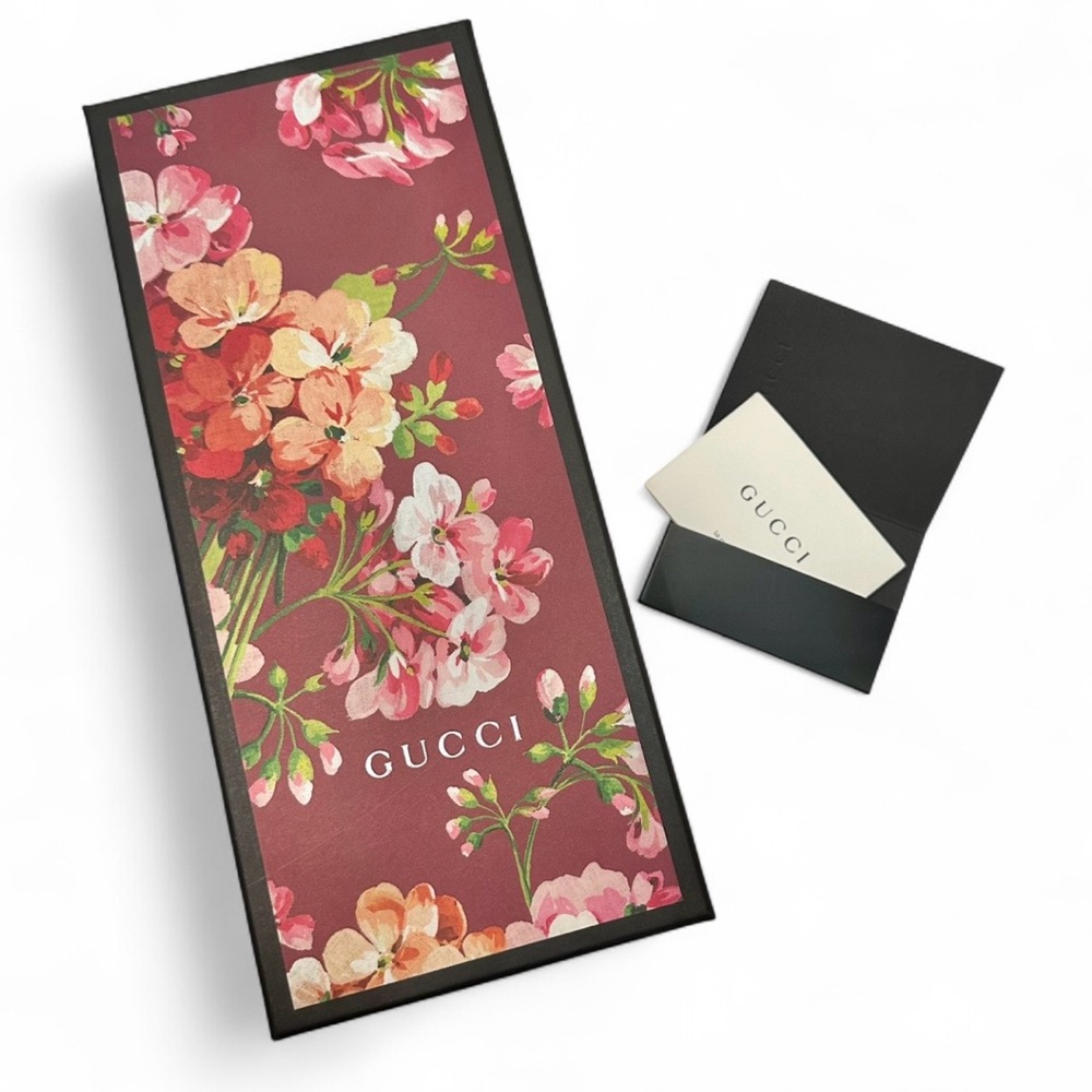 Gucci Blooms Floral Burgundy Gift Show Box W/Card Holder-Gift Romantic Authentic
